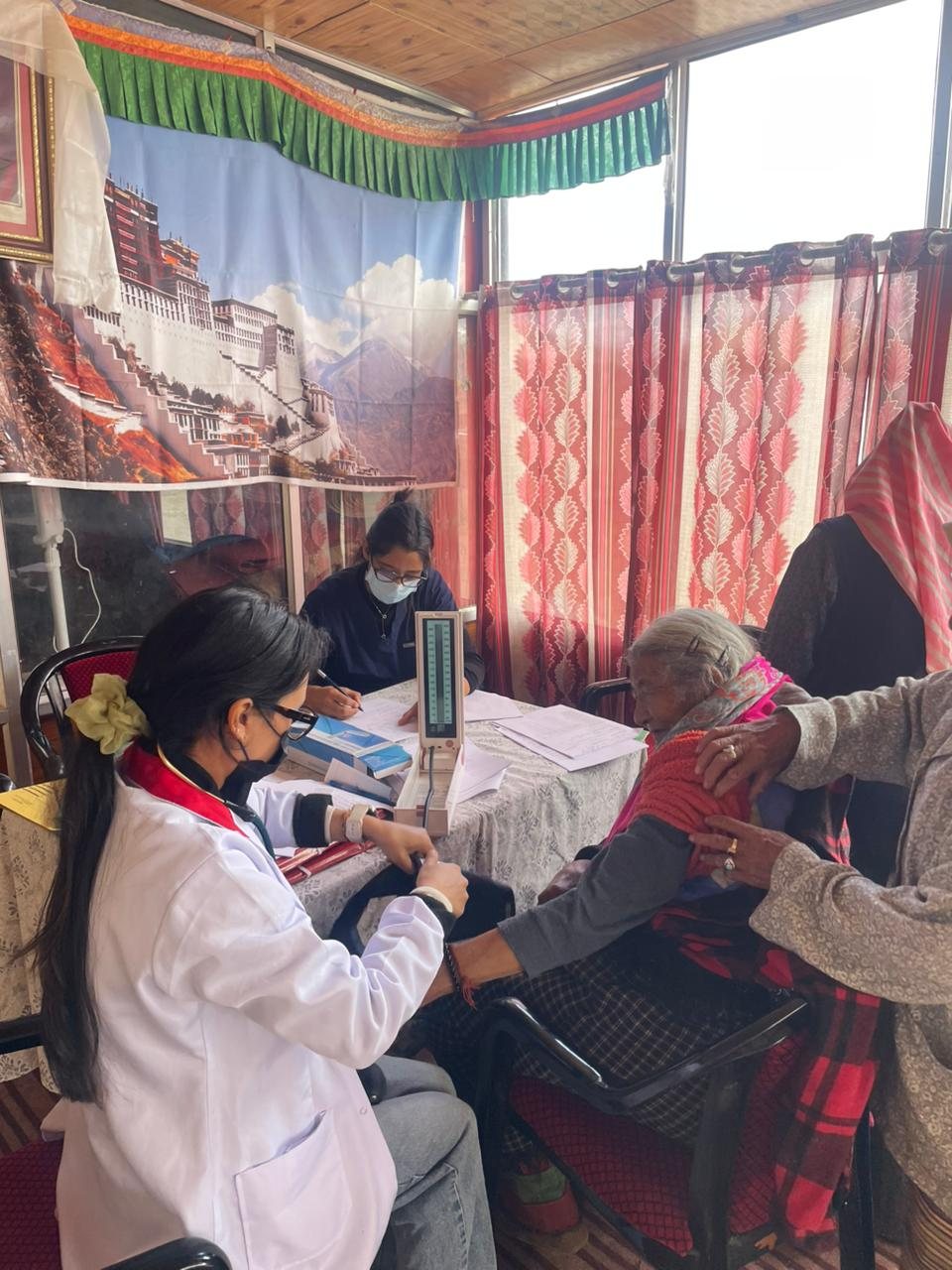 Healthcare activity with community members and practitioners in Ladakh