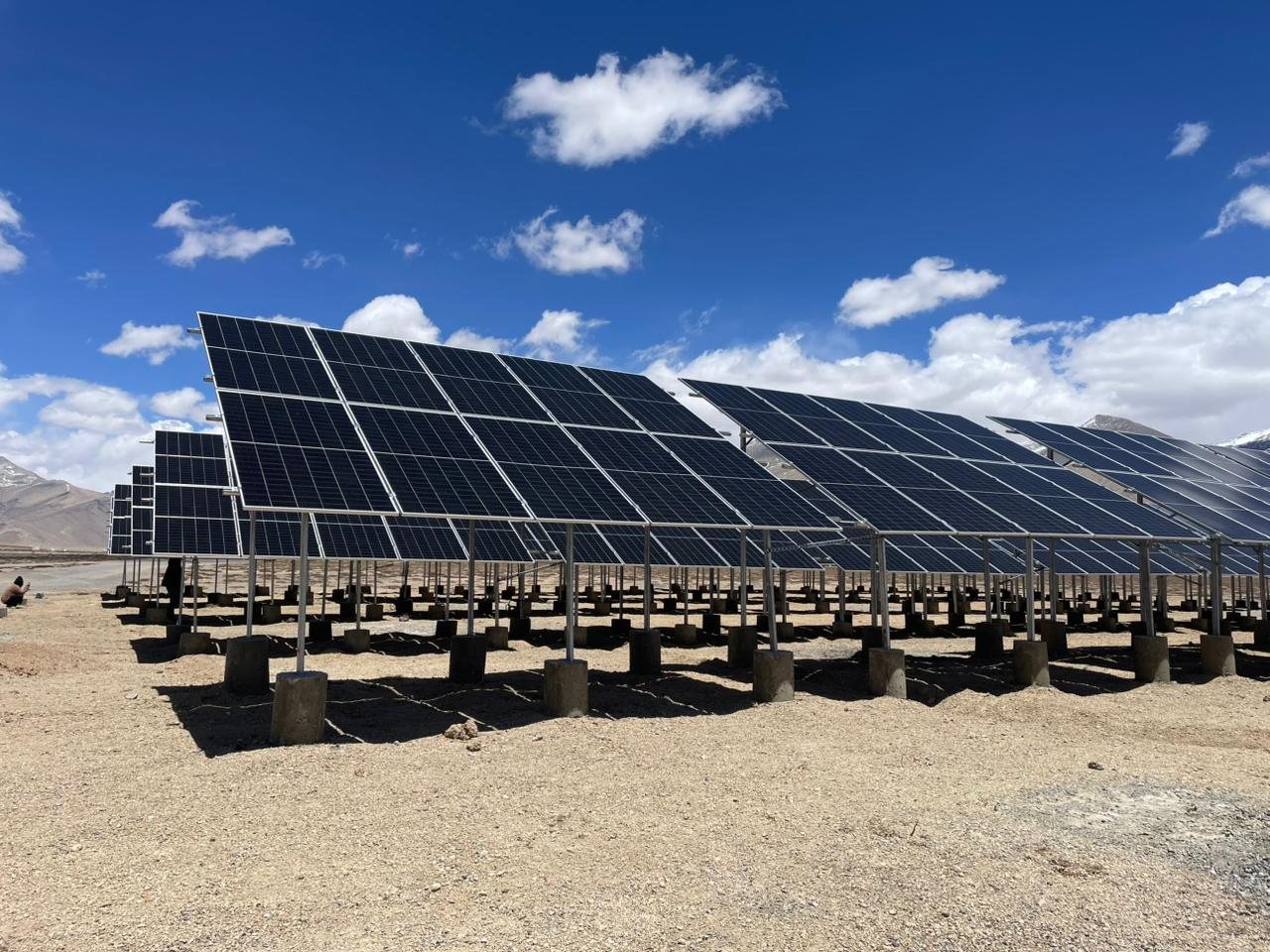 Solar energy installation in Ladakh