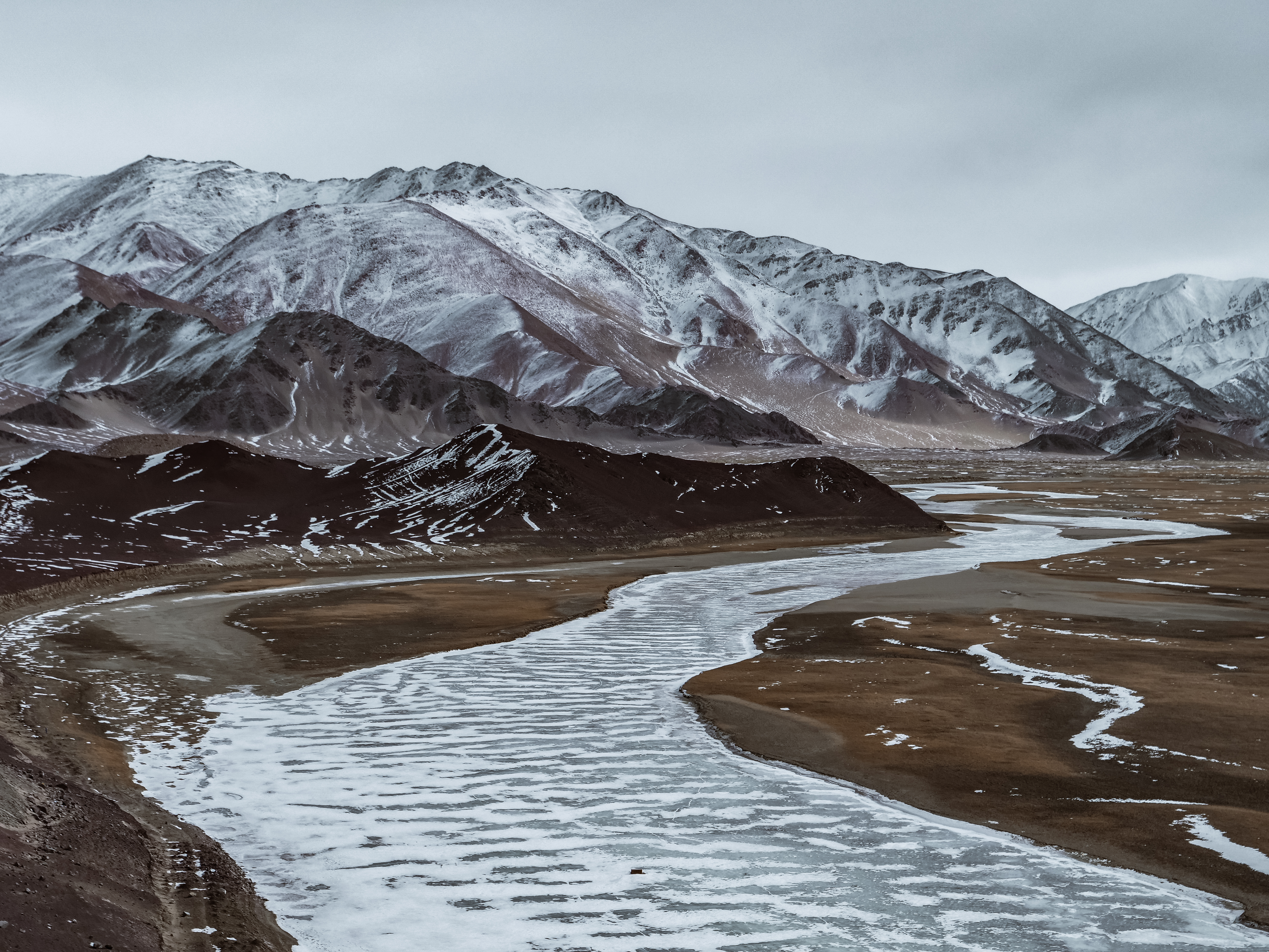 Snow-covered Ladakh mountain landscape